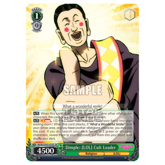 Weiss Schwarz - Mob Psycho 100 - Dimple: (LOL) Cult Leader (Super Rare) MOB/SX02-025S