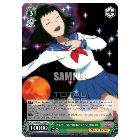 Weiss Schwarz - Mob Psycho 100 - Tome: Desperate for a New Member (Rare) MOB/SX02-026