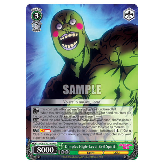 Weiss Schwarz - Mob Psycho 100 - Dimple: High-Level Evil Spirit (Rare) MOB/SX02-027