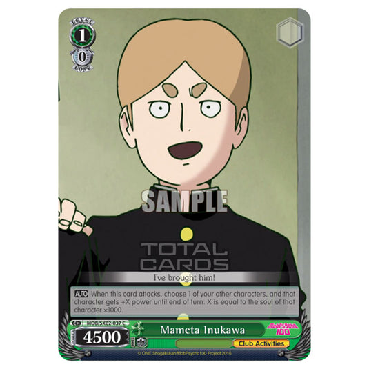 Weiss Schwarz - Mob Psycho 100 - Mameta Inukawa (Common) MOB/SX02-037