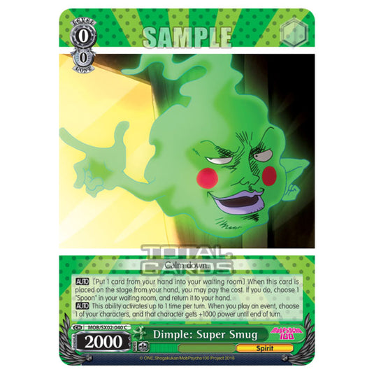 Weiss Schwarz - Mob Psycho 100 - Dimple: Super Smug (Common) MOB/SX02-040