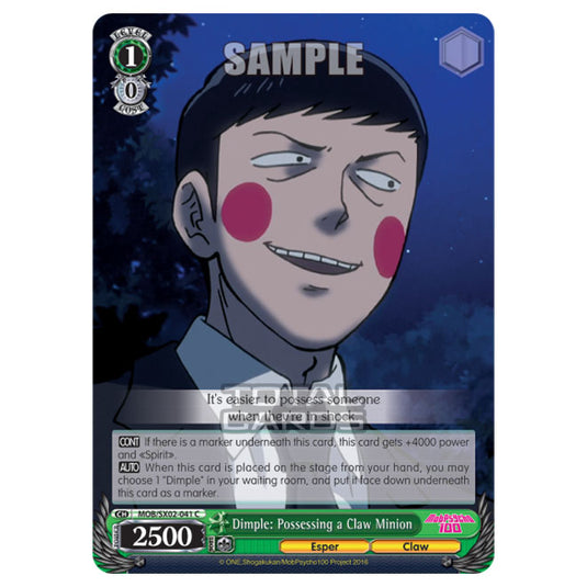 Weiss Schwarz - Mob Psycho 100 - Dimple: Possessing a Claw Minion (Common) MOB/SX02-041