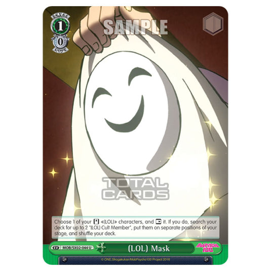 Weiss Schwarz - Mob Psycho 100 - (LOL) Mask (Uncommon) MOB/SX02-044