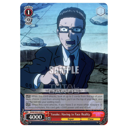 Weiss Schwarz - Mob Psycho 100 - Yusuke: Having to Face Reality (Uncommon) MOB/SX02-058