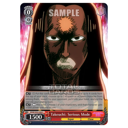 Weiss Schwarz - Mob Psycho 100 - Takeuchi: Serious Mode (Common) MOB/SX02-064