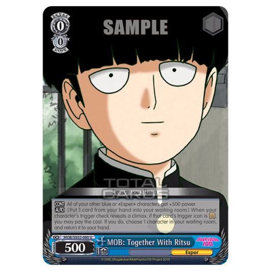 Weiss Schwarz - Mob Psycho 100 - MOB: Together With Ritsu (Uncommon) MOB/SX02-080