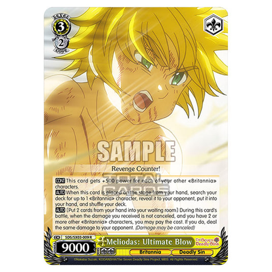 Weiss Schwarz - The Seven Deadly Sins - Meliodas: Ultimate Blow (R) SDS/SX03-009