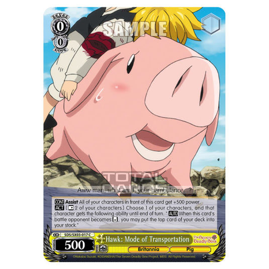 Weiss Schwarz - The Seven Deadly Sins - Hawk: Mode of Transportation (C) SDS/SX03-017