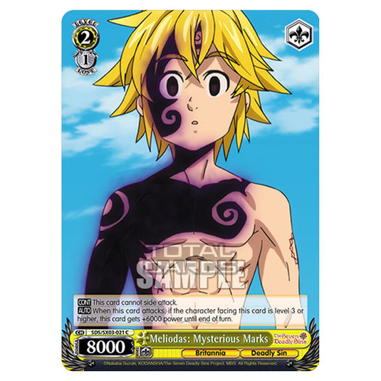 Weiss Schwarz - The Seven Deadly Sins - Meliodas: Mysterious Marks (C) SDS/SX03-021