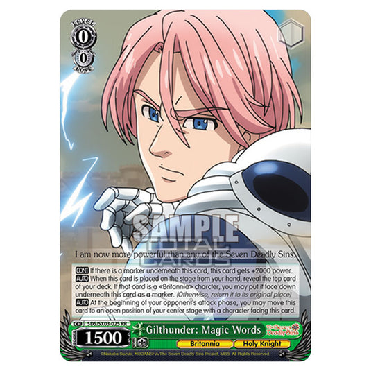 Weiss Schwarz - The Seven Deadly Sins - Gilthunder: Magic Words (RR) SDS/SX03-025