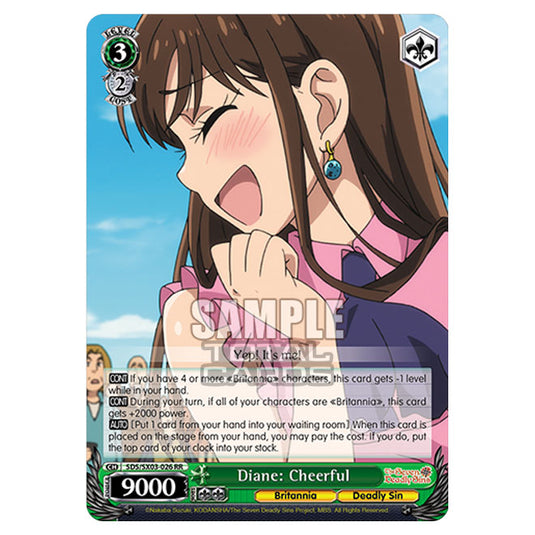 Weiss Schwarz - The Seven Deadly Sins - Diane: Cheerful (RR) SDS/SX03-026