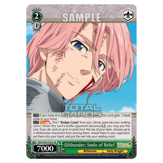 Weiss Schwarz - The Seven Deadly Sins - Gilthunder: Smile of Relief (SR) SDS/SX03-032S