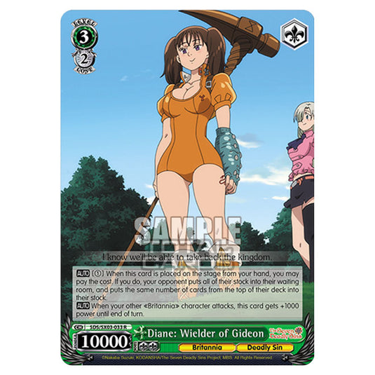 Weiss Schwarz - The Seven Deadly Sins - Diane: Wielder of Gideon (R) SDS/SX03-033