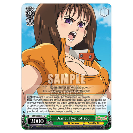 Weiss Schwarz - The Seven Deadly Sins - Diane: Hypnotized (U) SDS/SX03-034