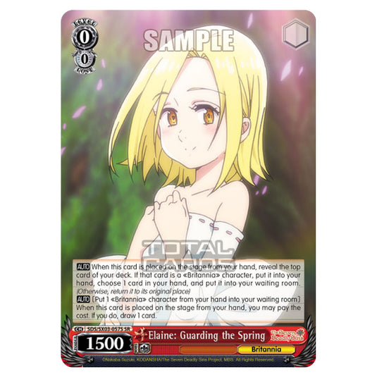 Weiss Schwarz - The Seven Deadly Sins - Elaine: Guarding the Spring (SR) SDS/SX03-057S