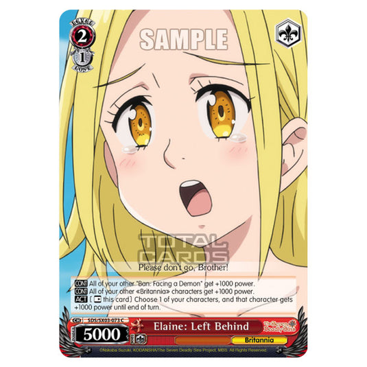 Weiss Schwarz - The Seven Deadly Sins - Elaine: Left Behind (C) SDS/SX03-073