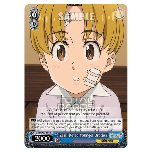 Weiss Schwarz - The Seven Deadly Sins - Zeal: Doted Younger Brother (C) SDS/SX03-094