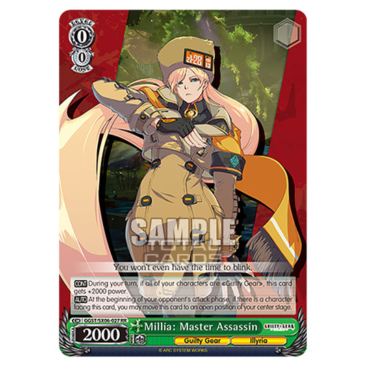 Weiss Schwarz - Guilty Gear Strive - Millia: Master Assassin (RR) GGST/SX06-027