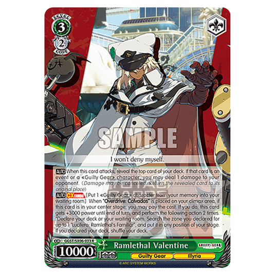 Weiss Schwarz - Guilty Gear Strive - Ramlethal Valentine (R) GGST/SX06-033