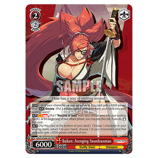 Weiss Schwarz - Guilty Gear Strive - Baiken: Avenging Swordswoman (RR) GGST/SX06-052