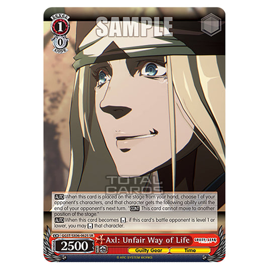 Weiss Schwarz - Guilty Gear Strive - Axl: Unfair Way of Life (SR) GGST/SX06-062S