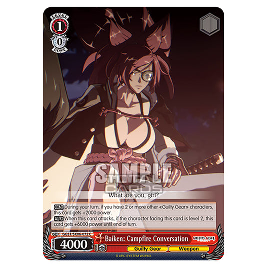 Weiss Schwarz - Guilty Gear Strive - Baiken: Campfire Conversation (C) GGST/SX06-072