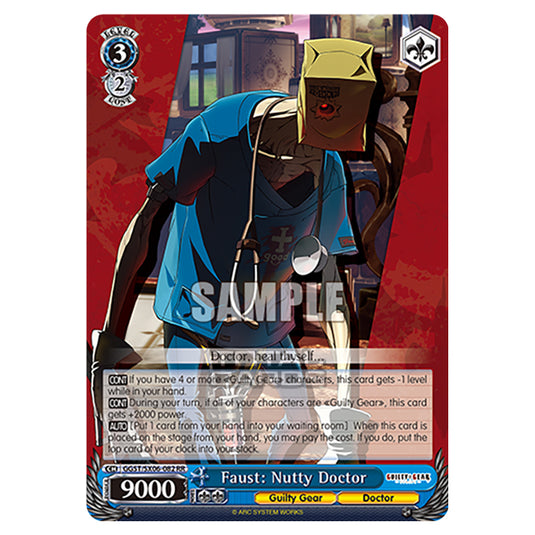 Weiss Schwarz - Guilty Gear Strive - Faust: Nutty Doctor (RR) GGST/SX06-082