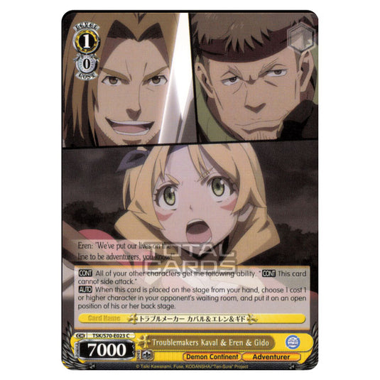 Weiss Schwarz - That Time I Got Reincarnated as a Slime - Troublemakers Kaval & Eren & Gido (Common) TSK/S70-E023