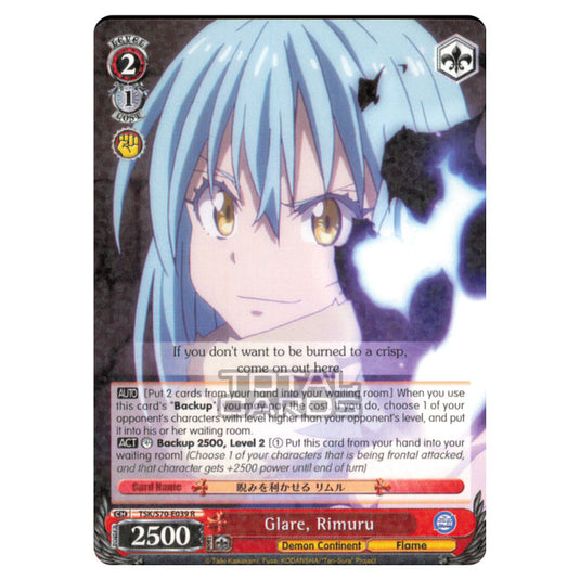 Weiss Schwarz - That Time I Got Reincarnated as a Slime - Glare, Rimuru (Rare) TSK/S70-E039