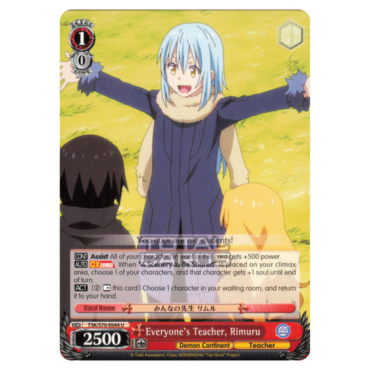 Weiss Schwarz - That Time I Got Reincarnated as a Slime - Everyone's Teacher, Rimuru (Uncommon) TSK/S70-E044