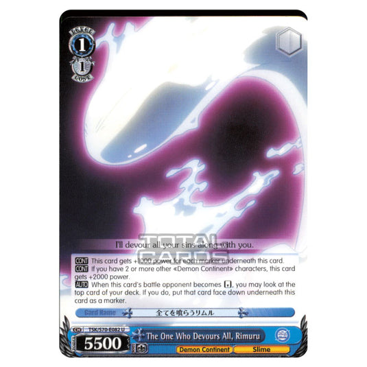 Weiss Schwarz - That Time I Got Reincarnated as a Slime - The One Who Devours All, Rimuru (Uncommon) TSK/S70-E082