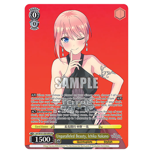 Weiss Schwarz - The Quintessential Quintuplets Movie - Unparalleled Beauty, Ichika Nakano (OFR) 5HY/W101-E001OFR