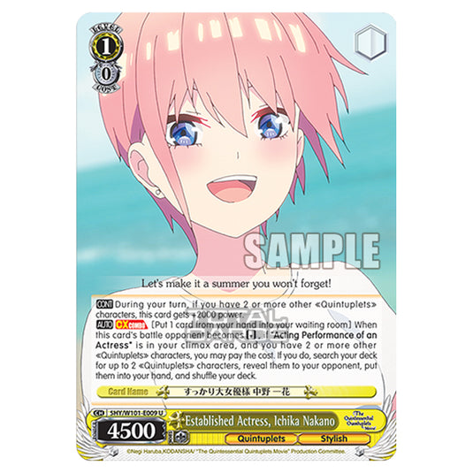 Weiss Schwarz - The Quintessential Quintuplets Movie - Established Actress, Ichika Nakano (U) 5HY/W101-E009