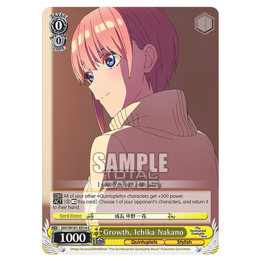 Weiss Schwarz - The Quintessential Quintuplets Movie - Growth, Ichika Nakano (C) 5HY/W101-E014