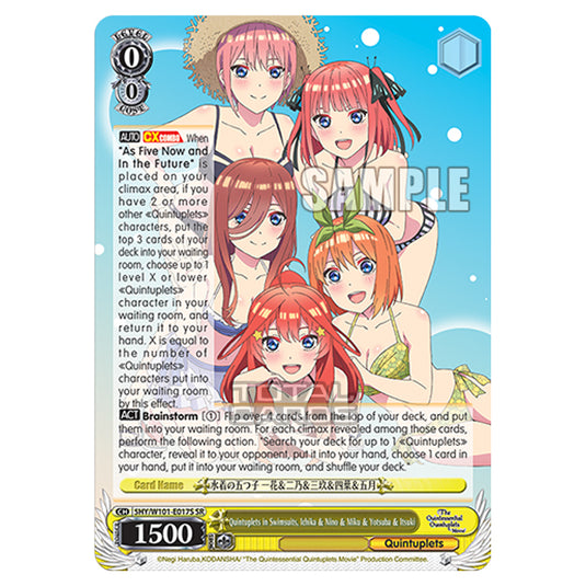 Weiss Schwarz - The Quintessential Quintuplets Movie - Quintuplets in Swimsuits, Ichika & Nino & Miku & Yotsuba & Itsuki (SR) 5HY/W101-E017S