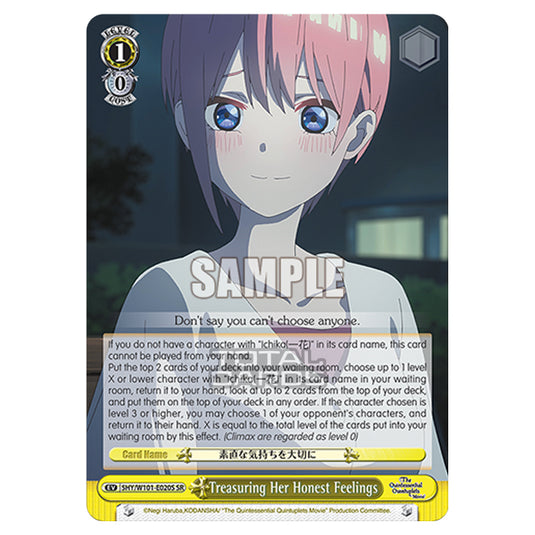 Weiss Schwarz - The Quintessential Quintuplets Movie - Treasuring Her Honest Feelings (SR) 5HY/W101-E020S