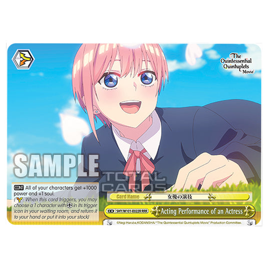 Weiss Schwarz - The Quintessential Quintuplets Movie - Acting Performance of an Actress (RRR) 5HY/W101-E022R