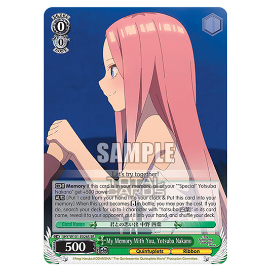 Weiss Schwarz - The Quintessential Quintuplets Movie - My Memory With You, Yotsuba Nakano (SR) 5HY/W101-E026S