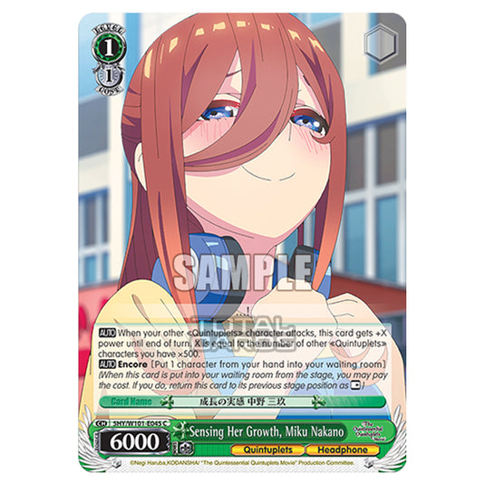 Weiss Schwarz - The Quintessential Quintuplets Movie - Sensing Her Growth, Miku Nakano (C) 5HY/W101-E045