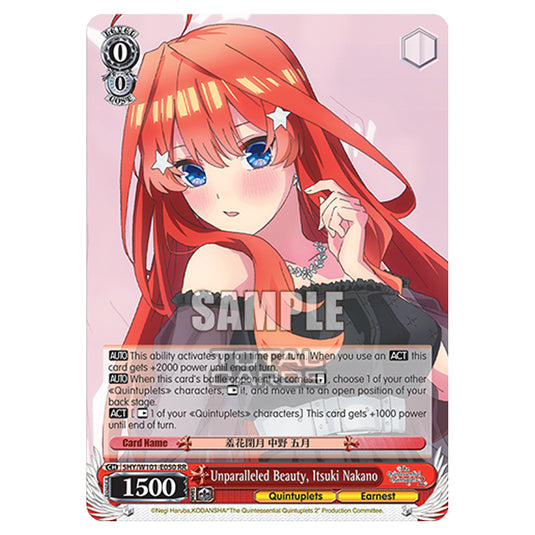 Weiss Schwarz - The Quintessential Quintuplets Movie - Unparalleled Beauty, Itsuki Nakano (RR) 5HY/W101-E050