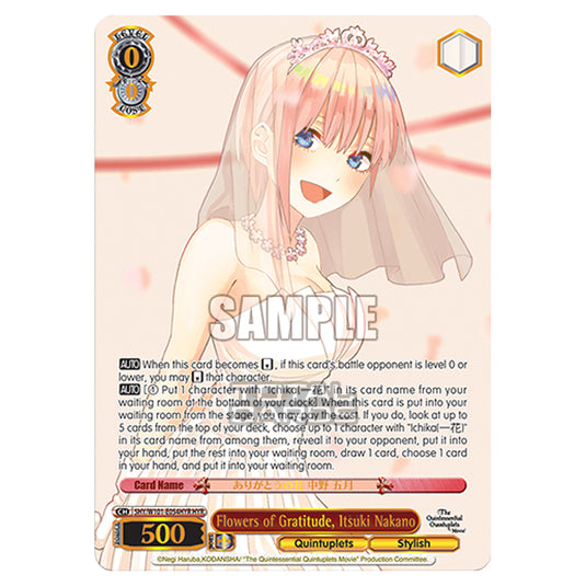 Weiss Schwarz - The Quintessential Quintuplets Movie - Flowers of Gratitude, Ichika Nakano (HYR) 5HY/W101-E054HYR