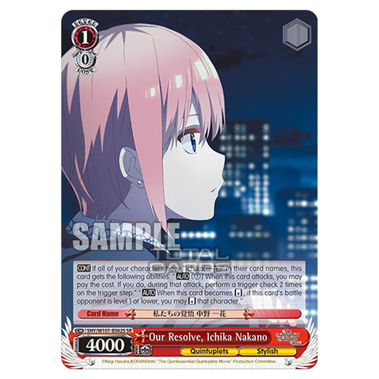 Weiss Schwarz - The Quintessential Quintuplets Movie - Our Resolve, Ichika Nakano (SR) 5HY/W101-E062S