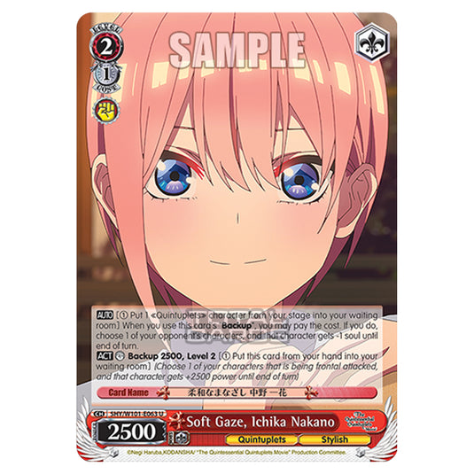 Weiss Schwarz - The Quintessential Quintuplets Movie - Soft Gaze, Ichika Nakano (U) 5HY/W101-E063