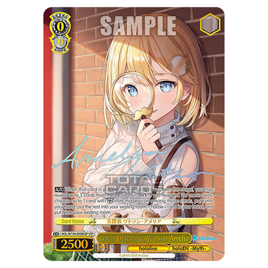 Weiss Schwarz - Hololive Production Vol. 2 - Great Detective, Watson Amelia (SSP) HOL/W104-E008SSP