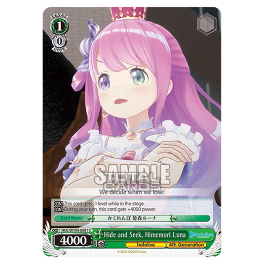 Weiss Schwarz - Hololive Production Vol. 2 - Hide and Seek, Himemori Luna (C) HOL/W104-E061