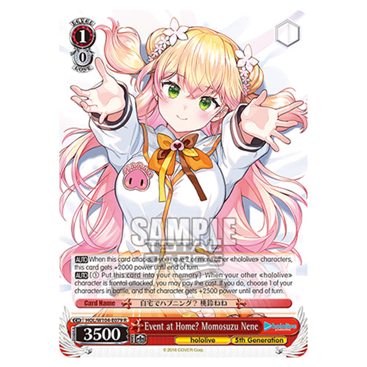 Weiss Schwarz - Hololive Production Vol. 2 - Event at Home? Momosuzu Nene (R) HOL/W104-E079