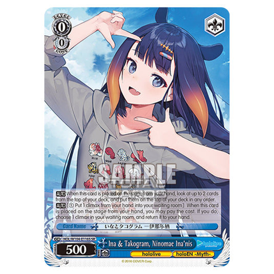 Weiss Schwarz - Hololive Production Vol. 2 - Ina & Takogram, Ninomae Ina’nis (SR) HOL/W104-E116S