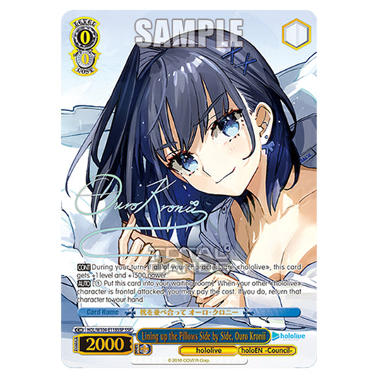 Weiss Schwarz - Hololive Production Vol. 2 - Lining up the Pillows Side by Side, Ouro Kronii (SSP) HOL/W104-E118SSP