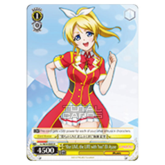 Weiss Schwarz - Love Live! - Our LIVE, the LIFE with You Eli Ayase (Rare) LL/W24-E005
