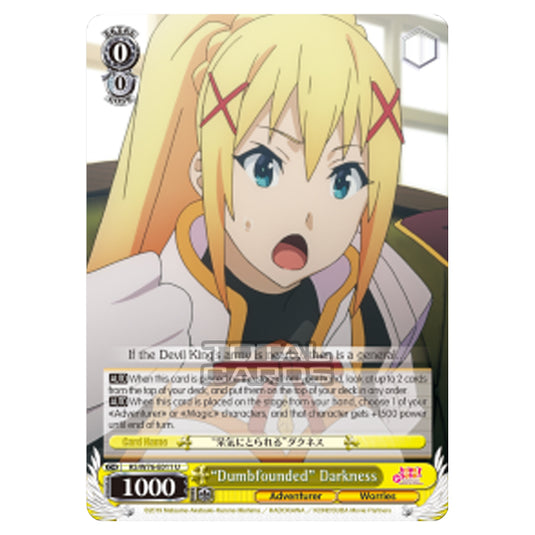 Weiss Schwarz - KONOSUBA - God’s blessing on this wonderful world! Legend of Crimson - "Dumbfounded" Darkness (Uncommon) KS/W76-E011